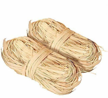 Picture of Natural Christmas Raffia Ribbon,2 x 50g Paper Raffia Ribbon Perfect for Crafts Weaving or Bouquets Decoration