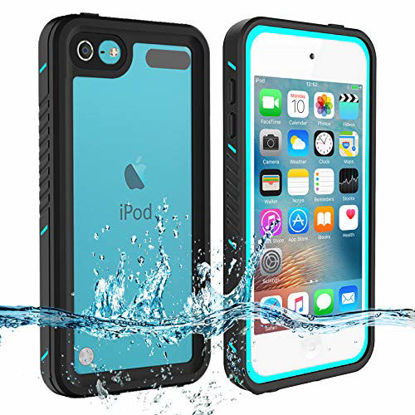 Picture of iPod Touch 7 Touch 6 Touch 5 Waterproof Case, BESINPO Full-Body Protective Built-in Screen Protector Dustproof Shockproof Anti-Scratch Cover Case Compatible with Touch 7th/6th/5th Generation