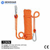 Picture of NewDoar Static Climbing Rope 10mm(3/8in) Accessory Cord Equipment Escape Rope Ice Climbing Equipment Fire Rescue Rope(Orange/33ft/10M)