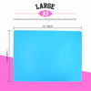 Picture of LEOBRO 2 Pack 15.7" x 11.7" Large Silicone Sheet for Crafts Jewelry Casting Moulds Mat, Premium Silicone Placemat, Multipurpose Mat, Nonstick Nonskid Heat-Resistant, Blue & Rose Red