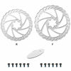 Picture of RUJOI 160mm Disc Brake Rotor , Discs brake rotors with 6 Bolts and MTB disc brake pads adjuster Fit for Shimano/Tektro/TRP Brake lock (2 pcs 160mm rotors with 12 bolts screw)