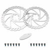 Picture of RUJOI 160mm Disc Brake Rotor , Discs brake rotors with 6 Bolts and MTB disc brake pads adjuster Fit for Shimano/Tektro/TRP Brake lock (2 pcs 160mm rotors with 12 bolts screw)