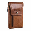 Picture of Hengwin iPhone 11 Pro Max Holster Case with Belt Clip, Genuine Leather Belt Pouch iPhone Xs Max XR Belt Case Phone Belt Holder for iPhone 7 Plus 8 Plus 6s Plus (Fits Cellphone with Case On) (Brown)
