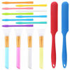 Picture of FEPITO Silicone Stir Sticks Kit Includes 9 Pcs Silicone Stir Sticks 4 Pcs Silicone Epoxy Brushes 2 Pcs Silicone Spatula for Mixing Resin, Paint, Epoxy, DIY Crafts