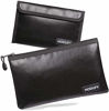 Picture of Hodufy Fireproof Money Bag, 10.6"x6.7" Fireproof and Waterproof Cash Bag, 5" x 8" Small Fireproof Bag, Fireproof Bank Bag, Fireproof Safe Storage Pouch Envelope for Document, Bank Deposit,Passport