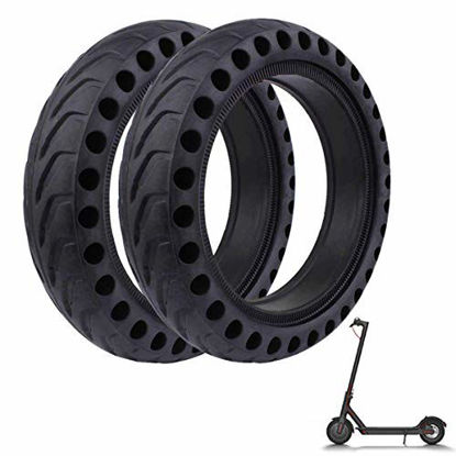 Picture of Kunovo 8.5 Inch Rubber Solid Tire Front/Rear Tire,Replacement Wheels for Xiaomi Mijia M365 Electric Scooter (Two Piece)