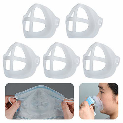 Picture of Cool Protection Stand - 3D Mask Bracket - Face Mask Inner Support Frame - Plastic Bracket - More Space for Comfortable Breathing Protect Lipstick Washable Reusable