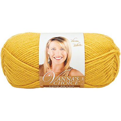 Picture of Lion Brand Yarn 860-158I Vanna's Choice Yarn, Mustard (170 yd - 156 m)