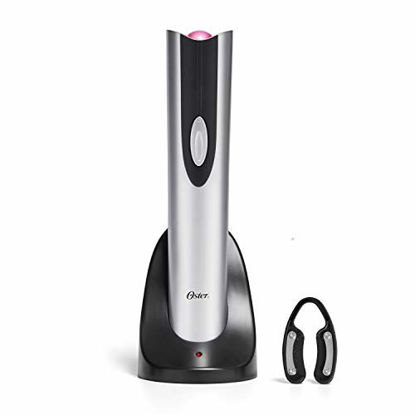 Picture of Oster Cordless Electric Wine Bottle Opener with Foil Cutter, FFP - FPSTBW8207-S-AMZ, Silver, One