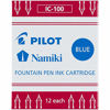 Picture of PILOT Namiki IC100 Fountain Pen Ink Cartridges, Blue, 12-Pack (69101)