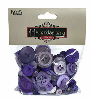 Picture of Buttons Galore Haberdashery Button, Purples