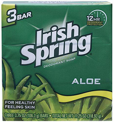 Picture of Irish Spring Irish Spring Aloe Deodorant Soap Bar, 3 Ea, 3count