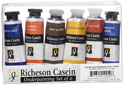 Picture of Jack Richeson Casein The Shiva Series Underpainting with 37ml Tubes, Set of 6