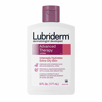 Picture of Lubriderm Advanced Therapy Moisturizing Lotion with Vitamins E and B5, Deep Hydration for Extra Dry Skin, Non-Greasy Formula, 6 fl. oz