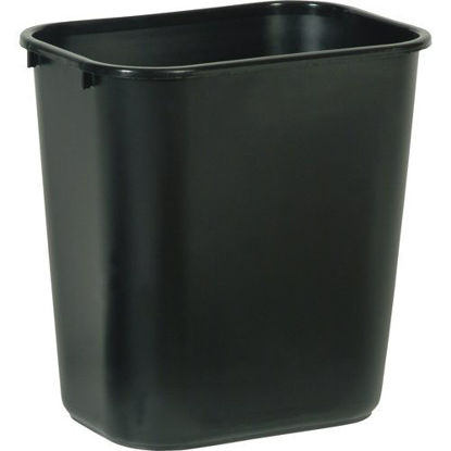 Picture of Rubbermaid Commercial Products Fg295500Bla Small Plastic Resin Wastebasket Trash Can for Bedroom Bathroom, Office, 3.5 Gallon/13 Quart, Black