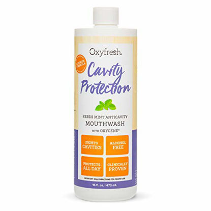 Picture of Oxyfresh Cavity Protection Fluoride Mouthwash - Anticavity Mouthwash for Sensitive Teeth - Non-Staining, Kid-Friendly - Lasting Fresh Breath. 16 oz.