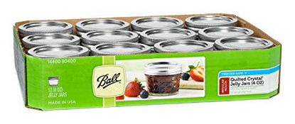 Picture of Ball Mason 4oz Quilted Jelly Jars with Lids and Bands, Set of 12