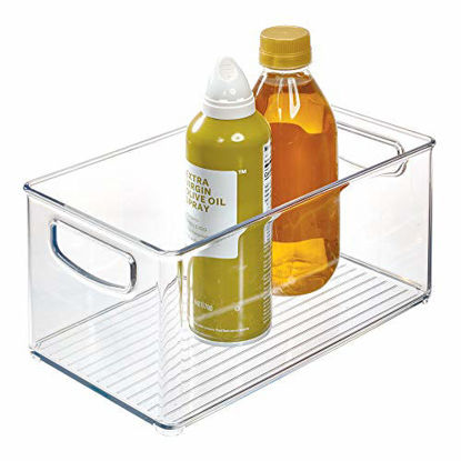 Picture of iDesign Plastic Storage Bin with Handles for Kitchen, Fridge, Freezer, Pantry, and Cabinet Organization, BPA-Free, Medium