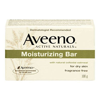 Picture of Aveeno Moisturizing Bar with Natural Colloidal Oatmeal for Dry Skin, Fragrance Free, 3.5 Oz (2 Pack)