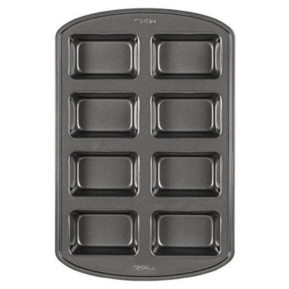 Wilton Non-Stick Mini Fluted Tube Pan, 12-Cavity, Steel, Multi-Cavity Mini  Cake Pan, Black