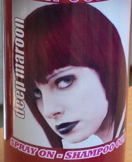 GetUSCart- Spray On Wash Out Deep Maroon Hair Color Temporary Hairspray  Great For Costume or Halloween Party Rave Concert Stage Play Musical Movie  Photo DragonCon ComiCon Festival RESULTS MAY VARY