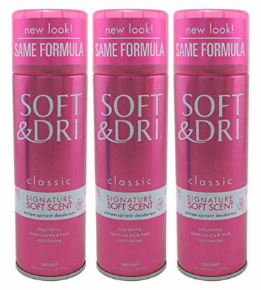 Picture of Soft & Dri Soft Scent Aerosol Anti-Perspirant Soft Scent 6 Ounce (177ml) (3 Pack)