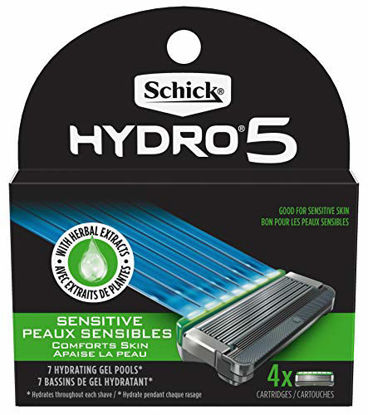 Picture of Schick Hydro 5 Sense Sensitive Skin Razor Refills for Men, Pack of 4