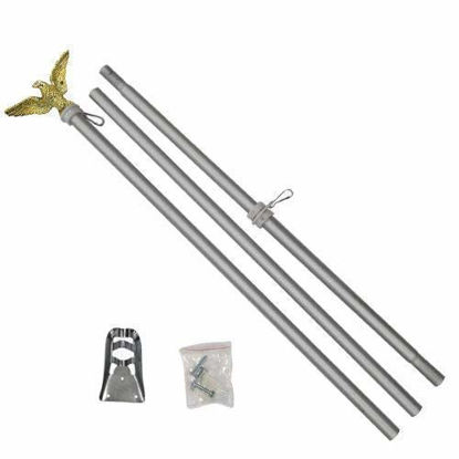 Picture of Flags Importer POL-ALUMEAGLE6 Flag Pole, 6ft, Silver