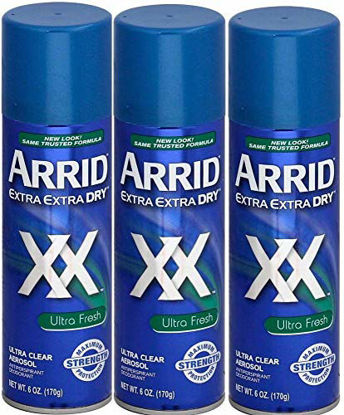 Picture of ARRID XX Ultra Clear Anti-Perspirant Deodorant Spray, Ultra Fresh 6 oz (Pack of 3)