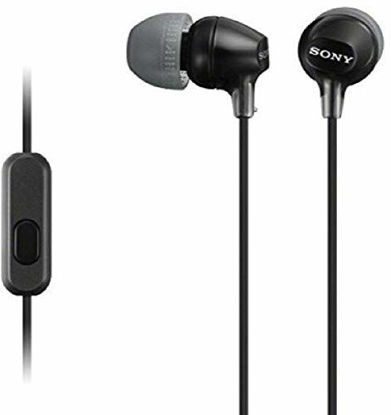 Picture of Sony MDREX15AP In-Ear Earbud Headphones with Mic, Black (MDREX15AP/B)