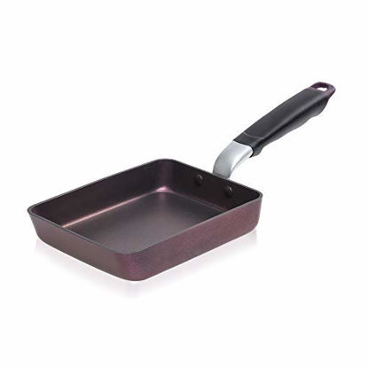 Picture of TeChef - Tamagoyaki Japanese Omelette Pan/Egg Pan, Coated with New Safe Teflon Select - Colour Collection/Non-Stick Coating (PFOA Free) / (Aubergine Purple) / Made in Korea (Medium)