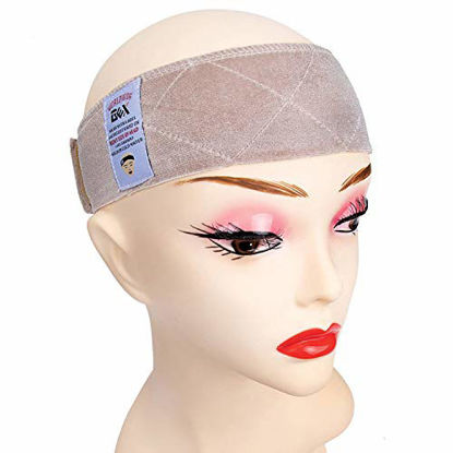 Picture of GEX Beauty Flexible Velvet Wig Grip Scarf Head Hair Band Wig Band Adjustable Fastern (Beige)
