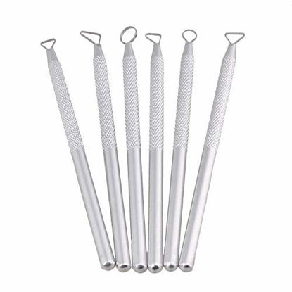 Picture of RDEXP 12-13cm Ribbon Trimming Clay Pottery Sculpting Tools One End Aluminum Set of 6