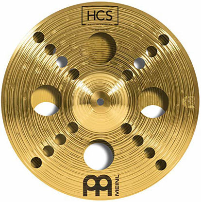 Picture of Meinl 14" Trash Stack Cymbal Pair with Holes - HCS Traditional Finish Brass for Drum Set, Made In Germany, 2-YEAR WARRANTY (HCS14TRS)