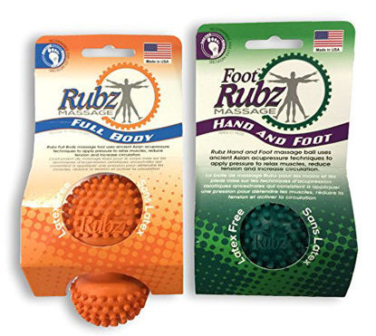 Picture of Due North Foot Rubz Combo Pack, Original Foot Rubz & Massage Tool, 0.5 lb