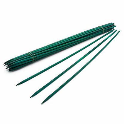 Picture of Royal Imports 15" Green Wood Plant Stake, Floral Picks, Wooden Sign Posting Garden Sticks (25 Pcs)