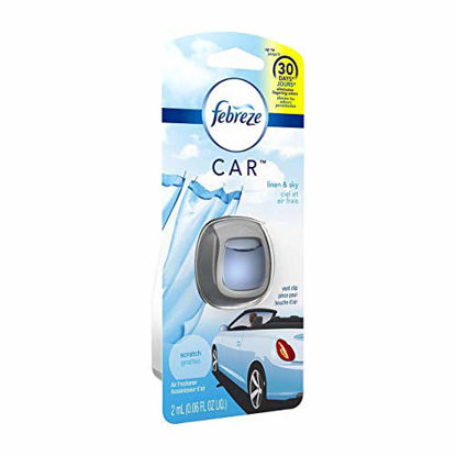 Picture of Febreze Car Vent Clip Air Freshener, Linen & Sky 1 ea (Pack of 3)
