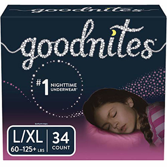GetUSCart- Goodnites Bedwetting Underwear for Girls, L/XL, 34 Ct, Discreet