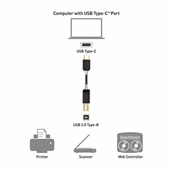 GetUSCart Cable Matters USB C Printer Cable (USB C to USB B Cable, USB