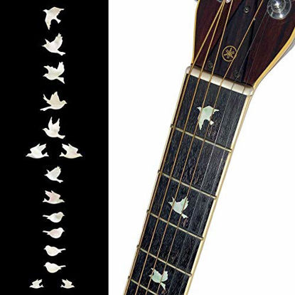 Picture of Inlay Sticker Fret Markers for Guitars & Bass - Doves - White Pearl