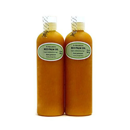 Picture of 24 Oz Raw Extra Virgin Red Palm Oil Organic Unrefined (2 of 12 Oz bottles)