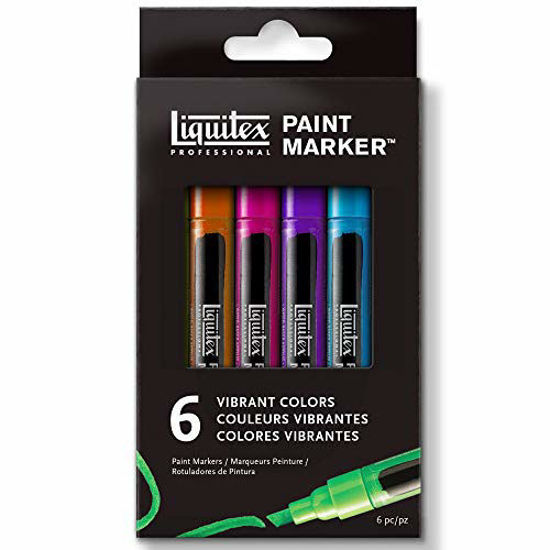 Picture of Liquitex 6 Piece Vibrant Professional Fine Paint Marker Set
