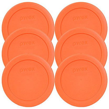 Picture of Pyrex 7200-PC Round 2 Cup Storage Lid for Glass Bowls (6, Orange)
