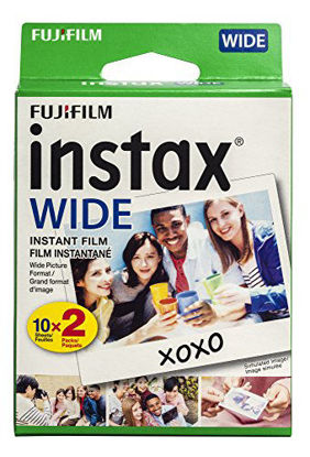Picture of Fujifilm instax Wide Instant Film, 20 Exposures, White, New Packaging