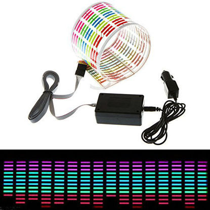 Picture of ESUPPORT 45 x 11cm Sound Music Activate Sensor Car Auto Sticker LED Light Equalizer Glow