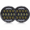 Picture of SUP-LIGHT 2 PCS 105W Osram 7 Inch Round LED Headlight with White/amber Turn Signal DRL for Wrangler Jk Tj