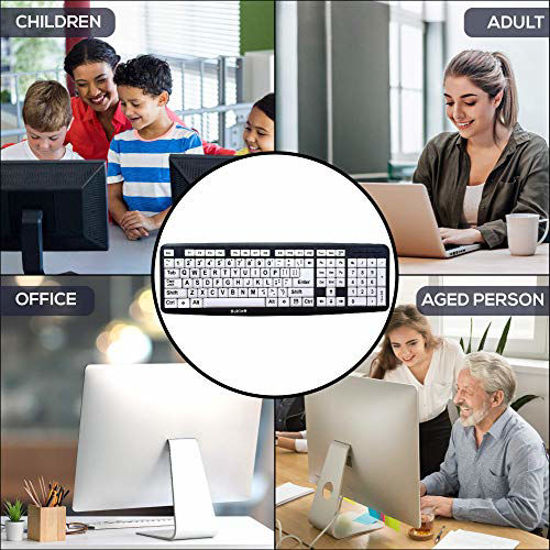 Getuscart nuklz n large print computer keyboard visually impaired