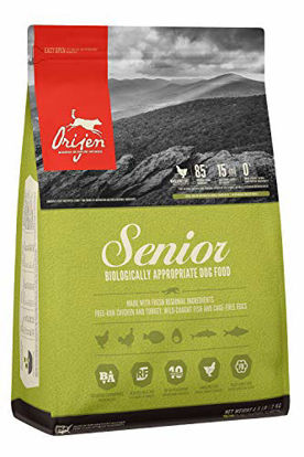 Picture of ORIJEN Senior Dry Dog Food, Grain Free, High Protein, Fresh & Raw Animal Ingredients, 4lb