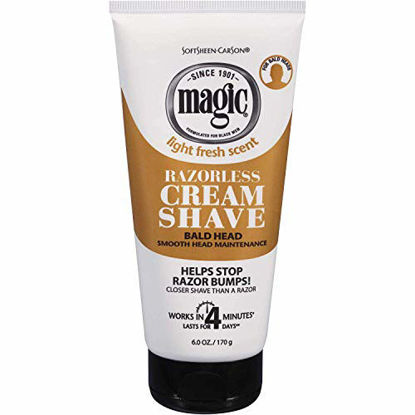 Picture of Magic Shave Razorless Cream Shave, Bald Head Smooth Head Maintenance, Light Fresh Scent 6 oz (Pack of 7)