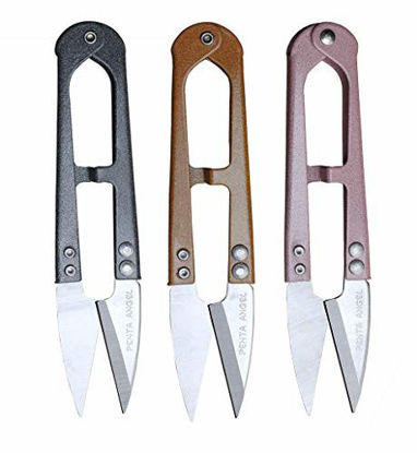 Picture of PENTA ANGEL 4.1inch Sewing Scissors Yarn Thread Cutter Mini Small Snips Trimming Nipper - Great for Stitch,DIY Supplies (3PCS, Multicolor)